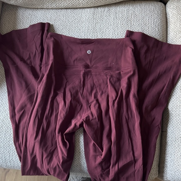 Lululemon Athletica Maroon Flare Leggings - Picture 1 of 1
